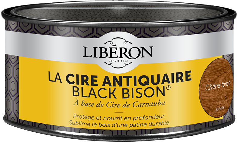 Cire antiquaire « black bison » pâte 0.5L -Chêne foncé - LIBERON